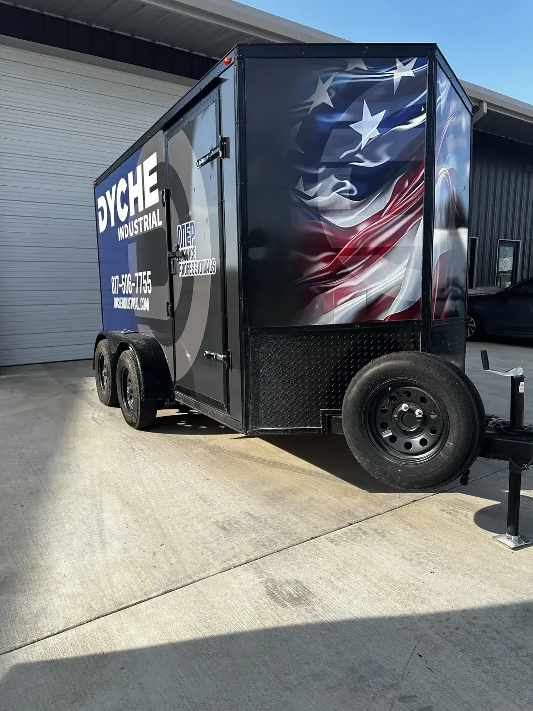Full wrap on an equipment trailer — Full Curl Graphix