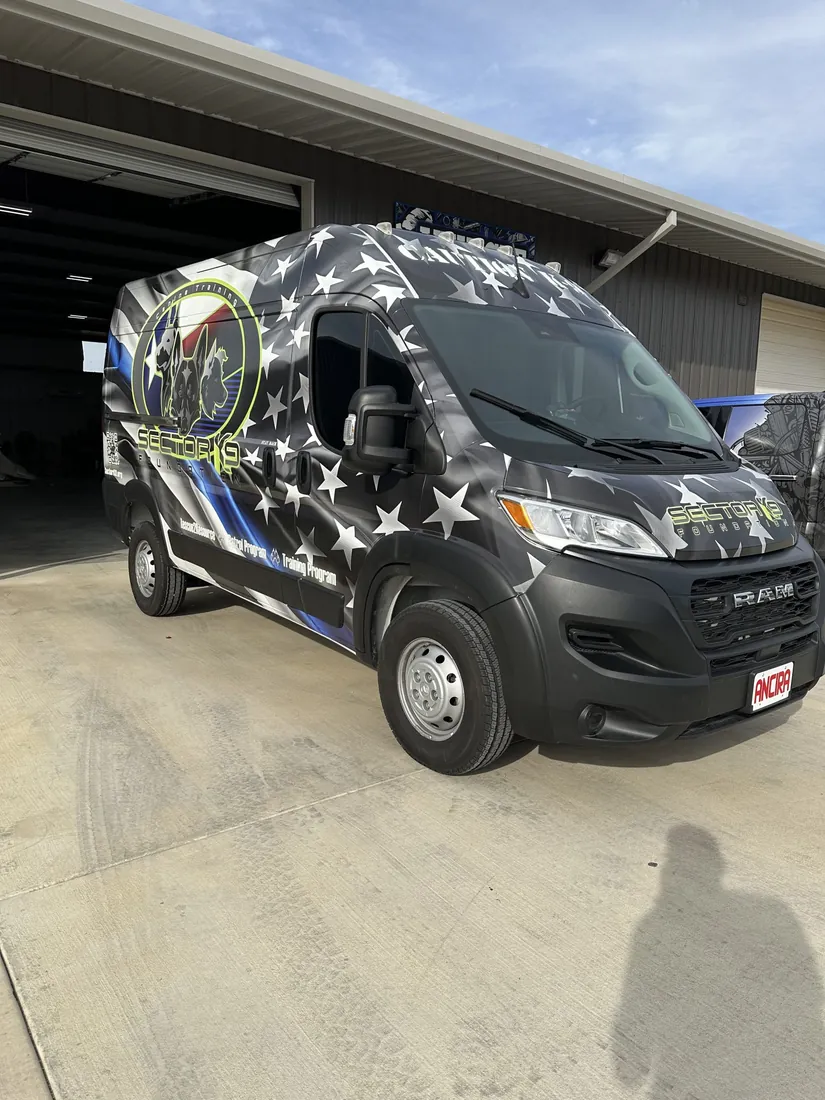 Full vehicle wrap on a service van — Full Curl Graphix